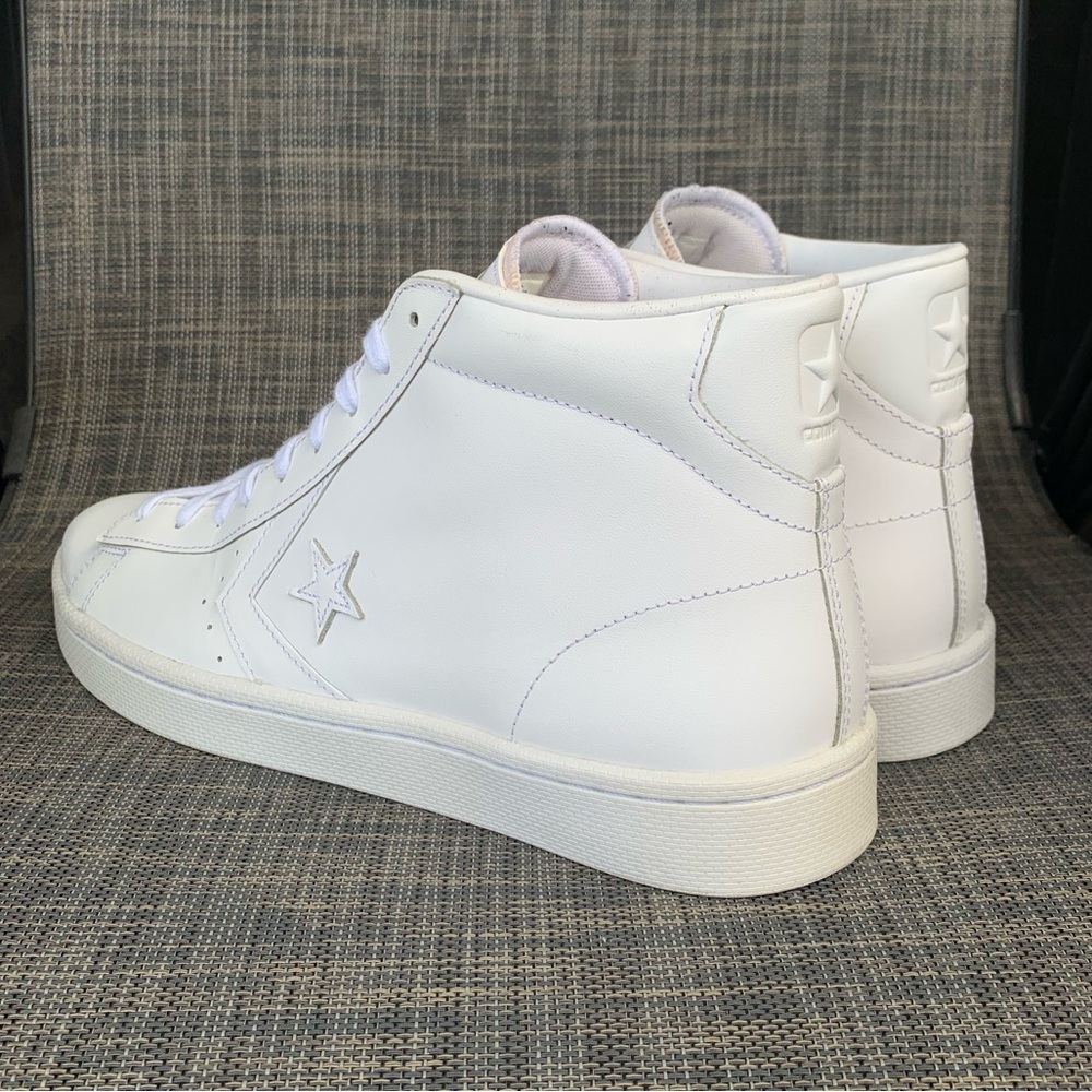 Converse White High-Top Leather Sneakers - Picture 7 of 14